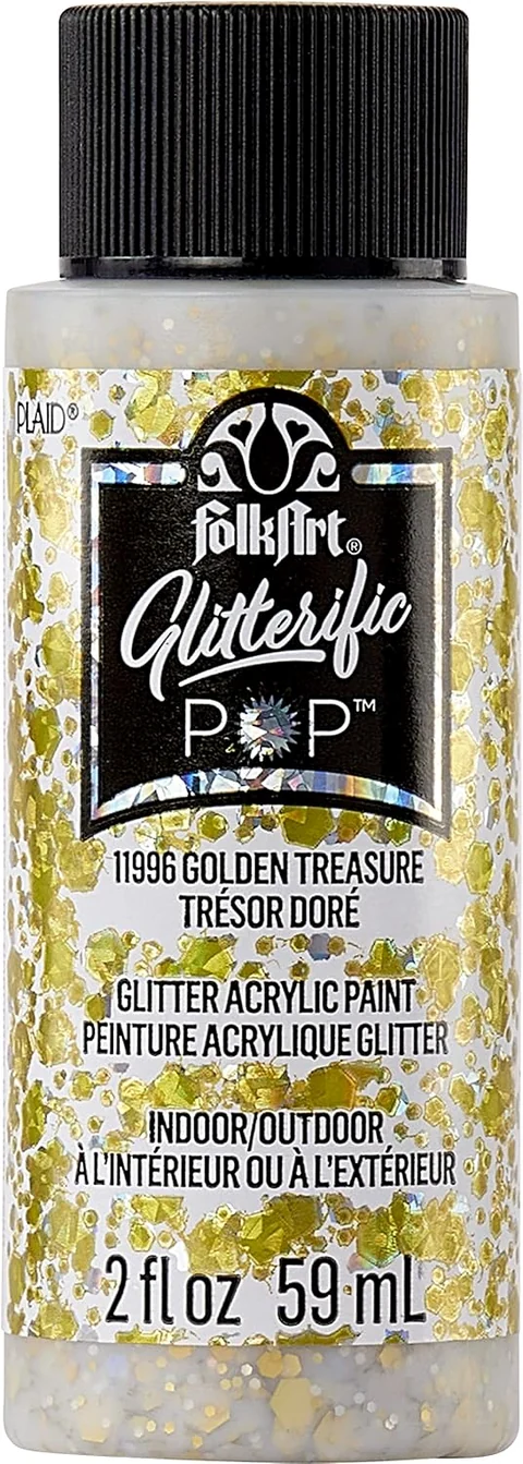 FolkArt Glitterific Pop · Golden Treasure — product view