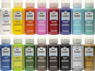 FolkArt Enamel Glass Paint Set · 16 Colors — product view