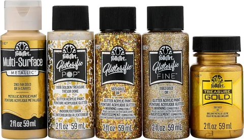 FolkArt Best of Golds Paint Set · 5 Formulas — product view